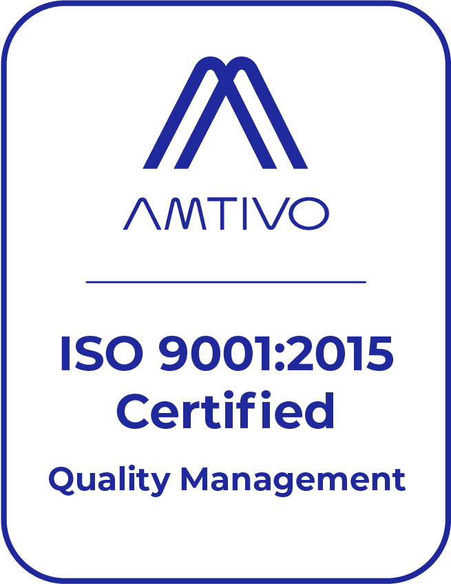 Amtivo ISO 9001:2015 Certified, Quality Management