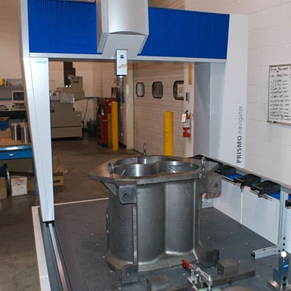 Large casting on a Zeiss Prismo CMM